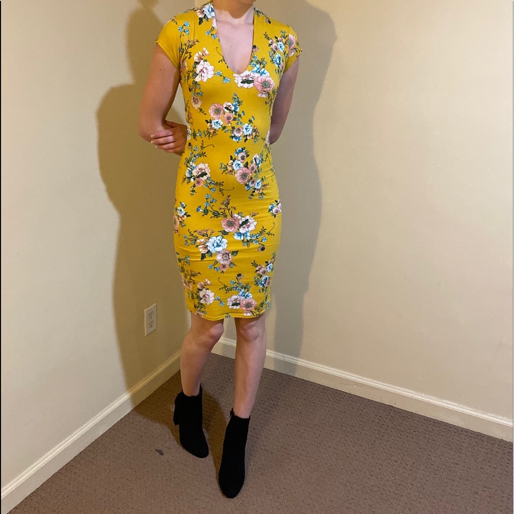Yellow flower dress